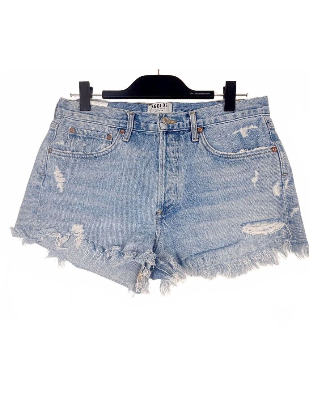 AGOLDE Parker Vintage Cut Off Denim Shorts Swapmeet Distressed‎ Shredded Size 28
